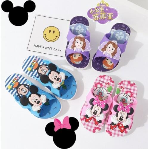 Disney summer children 1-8 years old Captain America sandals and slippers Mickey Mouse non-slip sandals and slippers