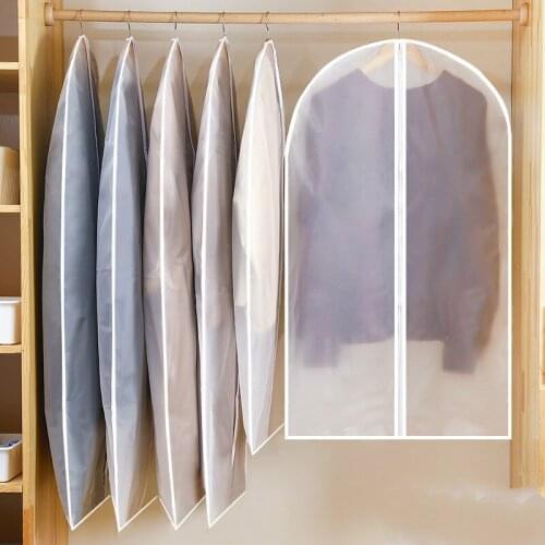 Hot Clothes Hanging Garment Dress Clothes Suit Coat Dust Cover Home Storage Bag Pouch Case Organizer Wardrobe Hanging Clothing