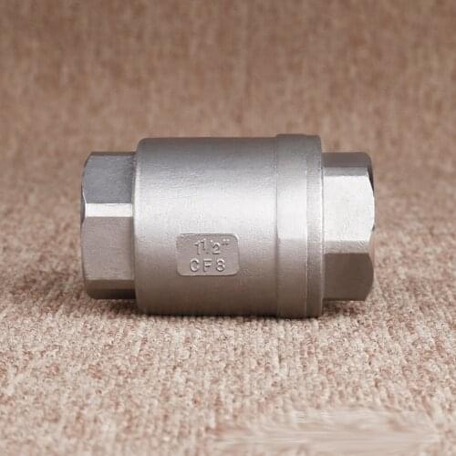 BSPT 1/2" DN15 DN20 DN25 Female Check Valve 304 Stainless Steel In Line Spring Vertical Check Valve 1000 WOG