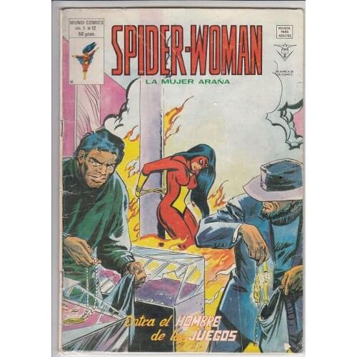 MARVEL, SPIDER-WOMAN the SPIDER WOMAN VOL I No. 12 , ED. VERTICE, year 1980, author TREVOR VAN eeedon, Spanish comic BOOK, TEBEO