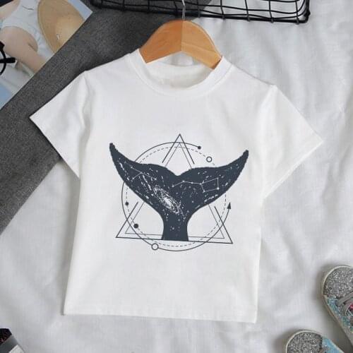 Cute Cartoon Whale Animal Graphic Printed Children Tshirts New Summer Fashion Boys Girls Unisex T Shirts Kids Casual Tops Tee