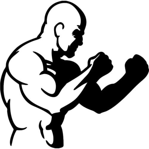 LLY-0333 Personality Car Sticker Fighter Boxing Modeling Decal PVC Cars Accessories Sunscreen Waterproof Creativity Decals Decor