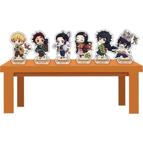 Desktop Stand Anime Demon Slayer: Kimetsu No Yaiba Acrylic Stand Model Nezuko Zenitsu Anime Figure Ornamentmodel For Fans Gift