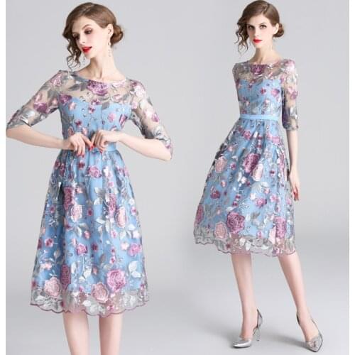 Female 2019 new banquet host dress toasting long section ladies party dress