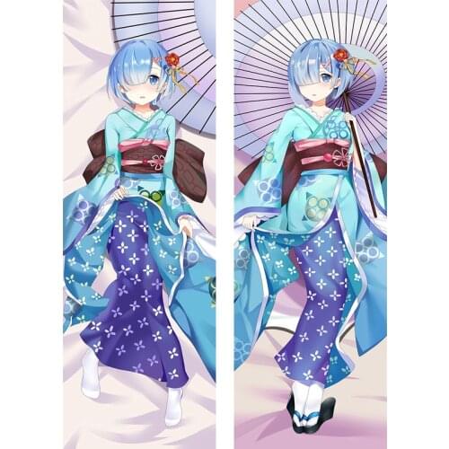 Wholesale Japan Anime Re:Zero Rem Kawaii Kimono Dakimakura Body Throw Cushion Pillow Cover Otaku Cosplay Huggable Pillowcase