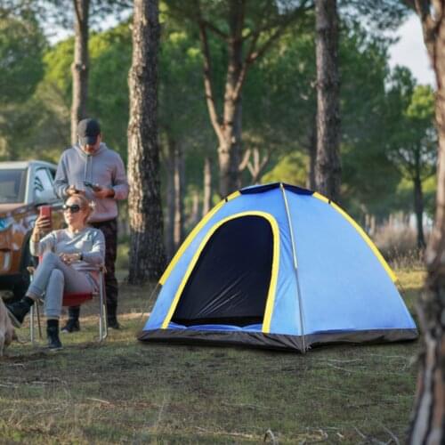 Outdoor hexagonal camping tent automatic tent waterproof large space family tent breathable outdoor beach tent