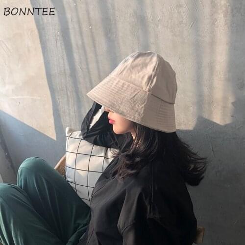 Bucket Hats Women Leisure Ins Beach Chic Aesthetic Harajuku Ladies Caps Outdoor Feminino Fisherman Design Dome All-match Daily