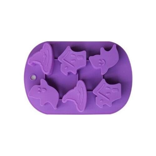 Silicone Muffin Tray Chocolate Mould Halloween Hat Shape 10.15*6.88inch Purple
