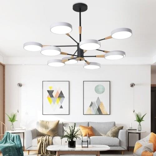 6/8/10 Heads Nordic Chandelier Creative Art Modern Home Office Dining Living Room Bedroom Restaurant Personalized Study Light