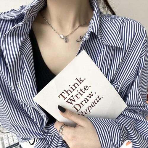 Thai silver lucky bean necklace with square Lucky clavicle chain Vintage personality jewelry for women party gifts