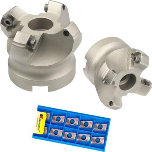 KM12 45degree Cutting Adapter 50/63/80/100mm Indexable Solid Carbide Insert SEKT1204 CNC Lathe Machine Face Milling Cutter head