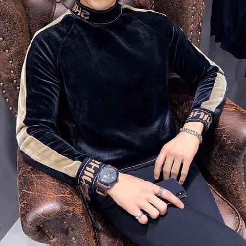 Sweat Hoodies Slim Fit Fleece Sweatshirts Street Fashion Casual 2020 Winter Hoodie Black Velvet Pullover Mens