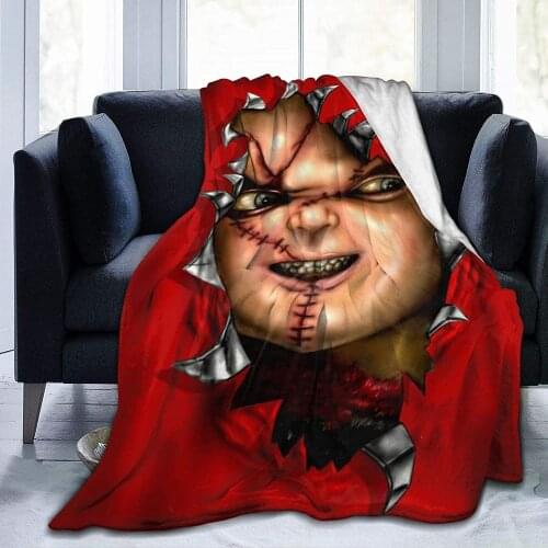 Yoguce Horror Movie Character Ultra-Soft Micro Fleece Xmas Halloween Throw Blanket Birthday Gift 50x40 Inch