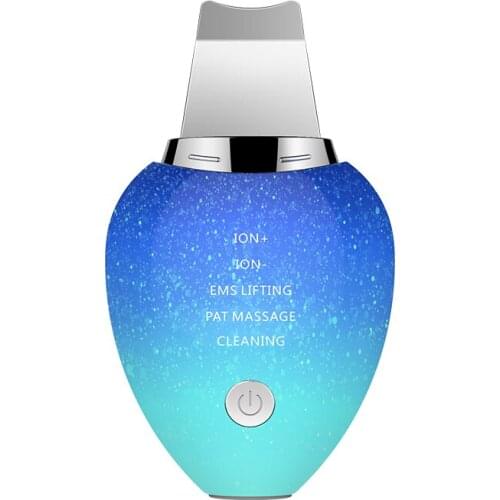 Ultrasonic Facial Skin Scrubber Cleaner Ion Acne Blackhead Remover Peeling Shovel Beauty Facial Massager Skin Care Tools