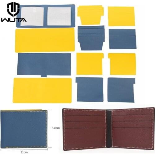 WUTA 774 Fashion Short Wallet Leather Kit Pre-cut Genuine Leather Kit Semi-finished Purse Leather Craft DIY Gift by Yourself