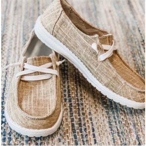 Womens Summer Flat Shoes, Casual Canvas Shoes for Women, Vulcanized Shoes, Fashionable and Comfortable Sports Shoes Plus Size