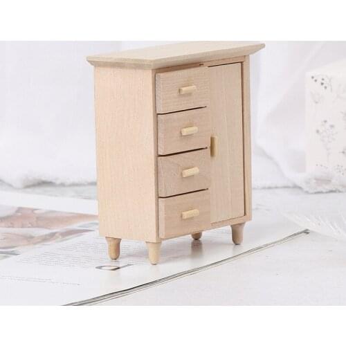 1:12 Dollhouse Miniature Wooden Cabinet Doll House Handcrafted Furniture Model Decor miniatures Mini Cabinet