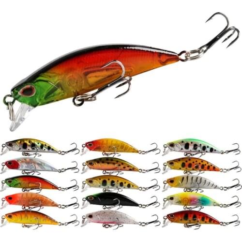 1pc 5.5cm 5g Minnow Wobbler Fishing Lure Jerkbait Bait Perch Pesca Mini Sinking Wobblers Fishing Lures Hard Deep Artificial Bait