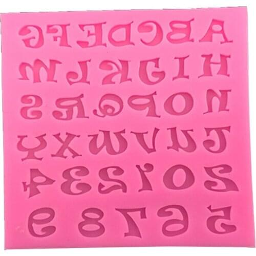 1PC Silicone Alphabet Letter Trays Chocolate Mold Cake Fondant Decorating Tools