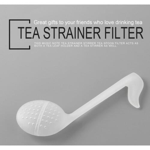 2PCS Teaspoon Infuser Filter Creative Music Note Fashion Convenience Tea leaf Strainer Teaspoon Infuser Modern Design Plastic