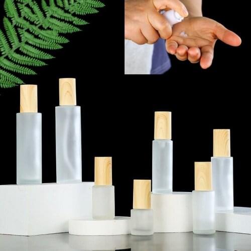 30pcs 20-100ml Tube Glass Press Pump Spray Lotion Bottles Sample Vials Cosmetic Travel Liquid Cream Refillable Containers Jars