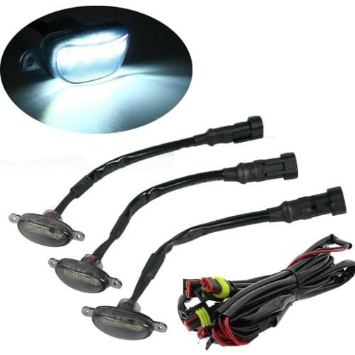 3X Lights 6000k For Ford For Toyota RAV4 Front Grill Grille DRL Lights LED White High Quality New