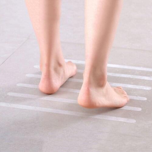 Bathroom 6/12pcs Bathtubs Showers Stairs Floor Anti-Slip Shower Stickers Transparent Bath Non Slip Safety Strips Mat Cocina Home