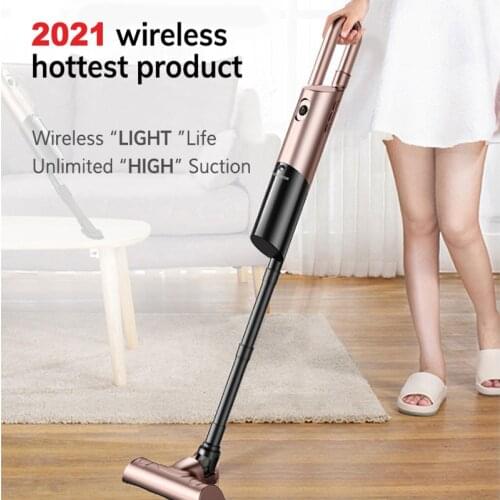 2021 New Wireless Vacuum Cleaner Carpet Dust Collector Sweep Mop Cyclone Strong Suction Household Handheld Vacuum Cleaner