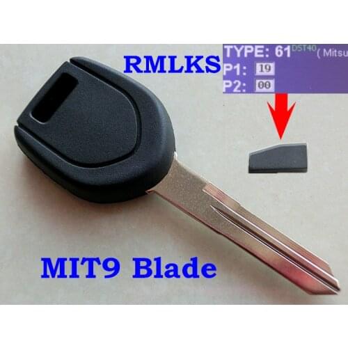 RMLKS Transponder Key Fob 4D61 Chip fit for Mitsubishi Eclipse Galant MIT9 Blade LCK46 Chip