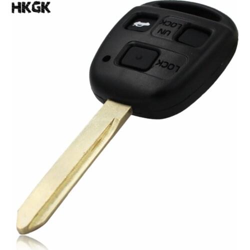 3 Buttons Car Key Refit Cover Case For Toyota Avensis Echo Avalon Kluger Camry Corolla Rav4 with Rubber Button Pad