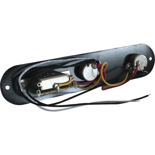 Zinc Alloy and Steel New Loaded 3 Way Control Plate For Fender Telecaster Guitar Black