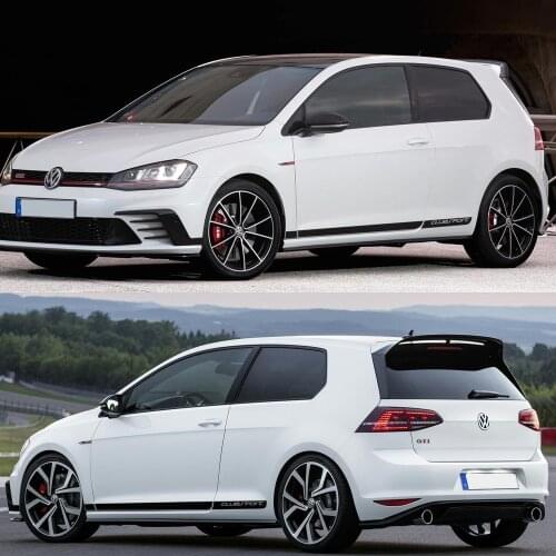 For-Volkswagen Golf 7 MK7 PERFORMANCE Sport Stripes Car Door Side Skirt Sticker Carbon Fiber Clubsport Body Vinyl Decal