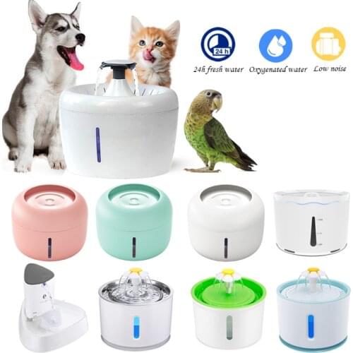 Cat Water Fountain Dog Drinking Bowl Pet USB Automatic Water Dispenser LED Super Quiet Drinker Auto Feeder for Cats Dog
