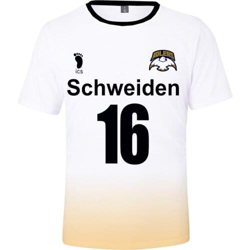 Haikyuu Black Wolf 3D T Shirt Harajuku Streetwear Short Sleeve Anime Cosplay Tshirt Streetwear for Men / Women Tees Casual 2020