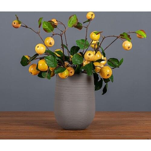 Ake Potted Plants Fruit Branch Flowers For Home Bouquet Plastic PP Party And Garden Decoration DIY Durable Artificial Apple