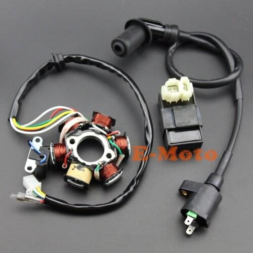 GY6 150 6 Pole MAGNETO STATOR COIL CDI BOX IGNITION COIL 150CC STOCK ATV GO KART MOPED free shipping