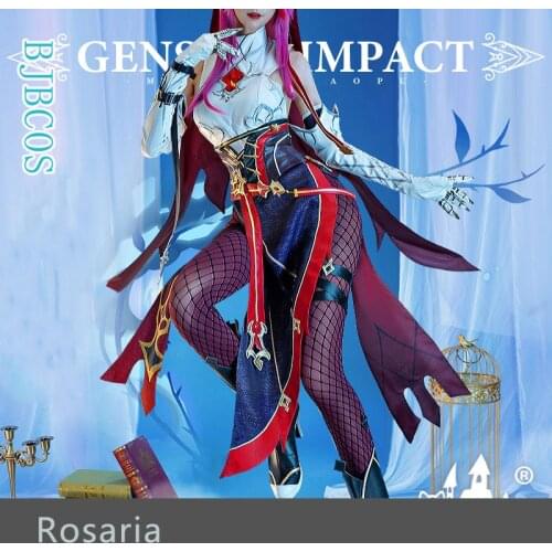 Genshin Impact Rosaria Game Suit Uniform Cosplay Costume Halloween Outfit For Women 2021 New