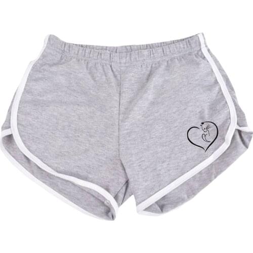 Summer шорты женский Womens shorts Love cat printed Yoga Leggings Tights Woman clothing Female Sport Fitness Short Pants