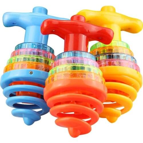 Flashing Spinning Toy LED Light Laser Rotating Gyro Toy With Music Peg-Top Toy KidS Music ChildrenS Toy Random Color