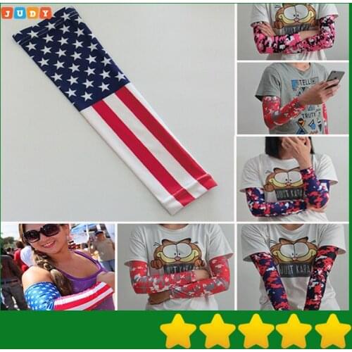 Youth Men Arm Sleeves Football Basketball Baseball American Flag YS-XL