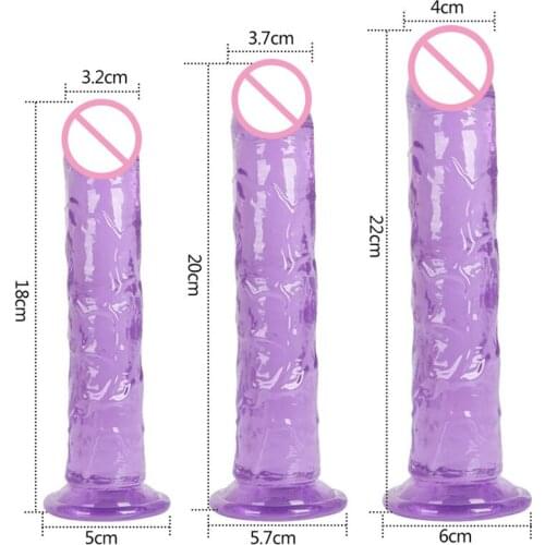 Soft Jelly Dildo Realistic Anal Penis Suction Cup Dick Sex Toys for Adults Women Sexshop Crystal Phallus Buttplug erotic product