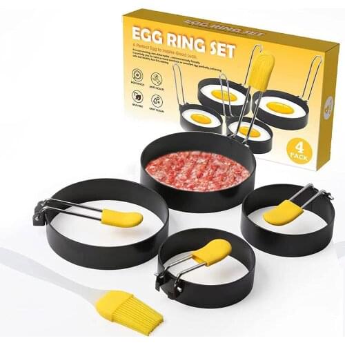 Non-stick Egg Ring Set Stainless steel fried egg Shaper pancake mold home gadgets
