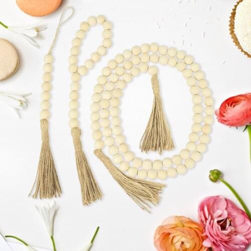 Natural Round Wooden Bead Buddhist Prayer Bead For Bracelet Pendant Accessories Jewelry Making Christmas Tree Home Hanging Decor