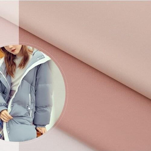 Wholesale 50d twill polyester fabric with film waterproof polyester pongee cotton jacket down jacket coat Windbreaker fabric