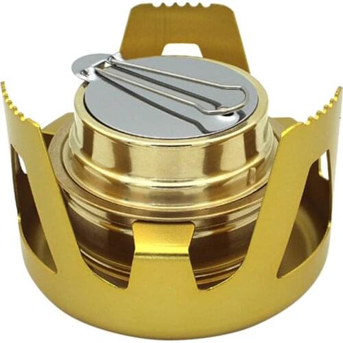 Portable Mini Spirit Alcohol Stove Windproof Stove for Outdoor Hiking Camping MC889