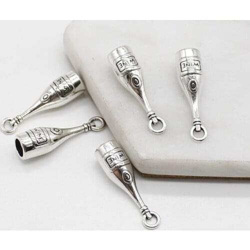 Factory direct 6pcs explosion models diy bracelet necklace earrings pendant pendant retro wine glass alloy jewelry accessories w