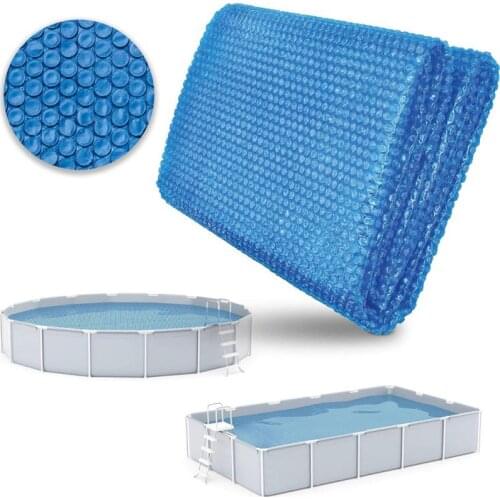Rectangle/Round Pool Cover Swimming Pool Heat Preservation Cover Outdoor Bubble Blanket Heat Insulation Dustproof Pool Cover