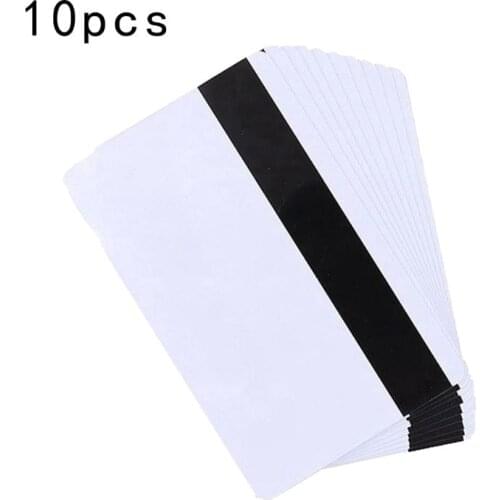 10PCS High Resistance Blank PVC Magnetic Stripe Card 2750 OE Hi-Co 3 Track Magnetic Card For Access Control System