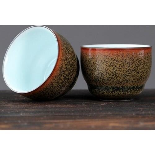 Hand Painted Small Tea Master Cup Ceramic Tea Cup Jingdezhen Stoneware Kung Celadon Single Cup of Tea Pu'er