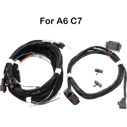 Blind spot Side Assist lane change Wire cable Harness For AUDI A6 C7